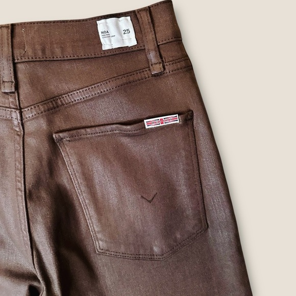NWOT Hudson Jeans ‘Noa’ “Cocoa Bean” Brown High-Rise Straight Crop Jeans Size 25 - Picture 13 of 16